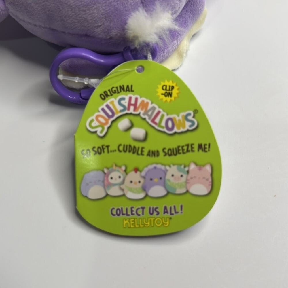 NWT 3.5" Elina the Peacock Squishmallow Clip - Picture 3 of 3